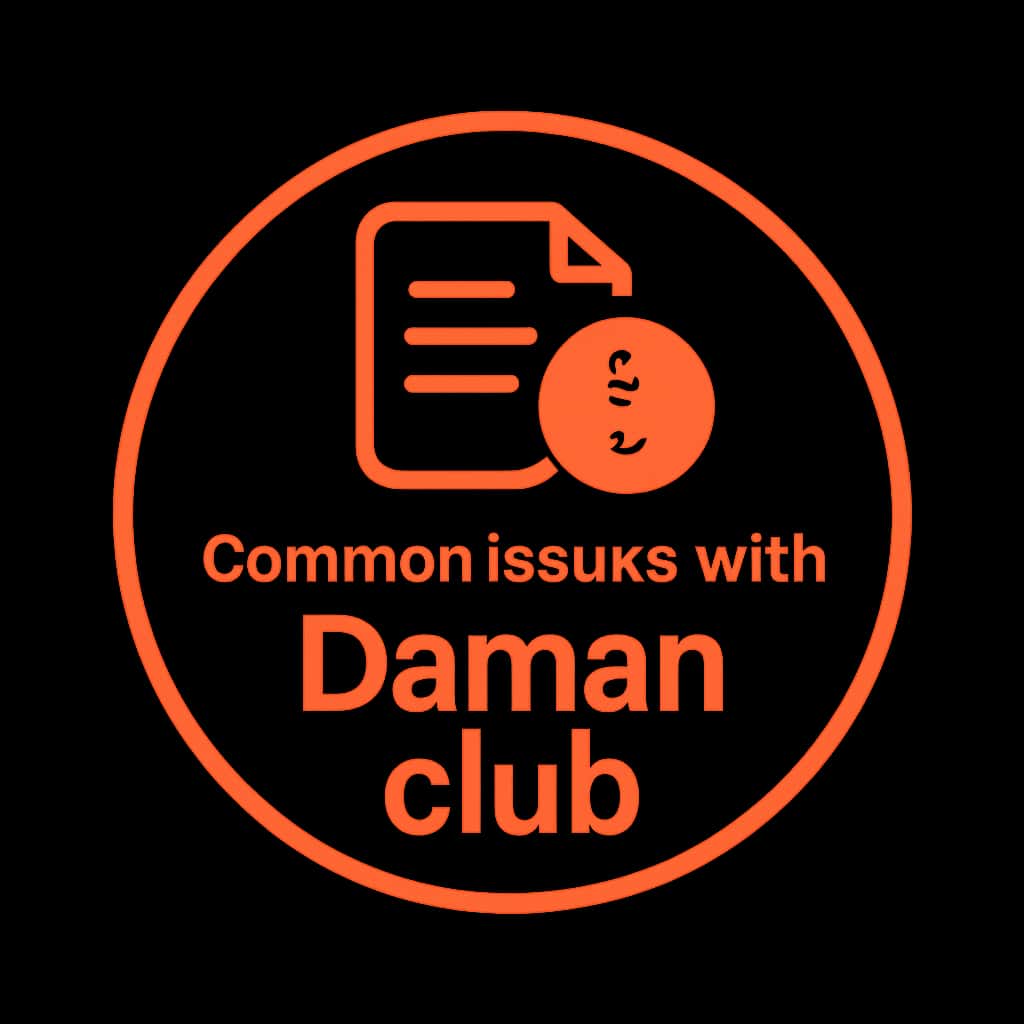 Icon representing help and guidance for Daman club app issues.