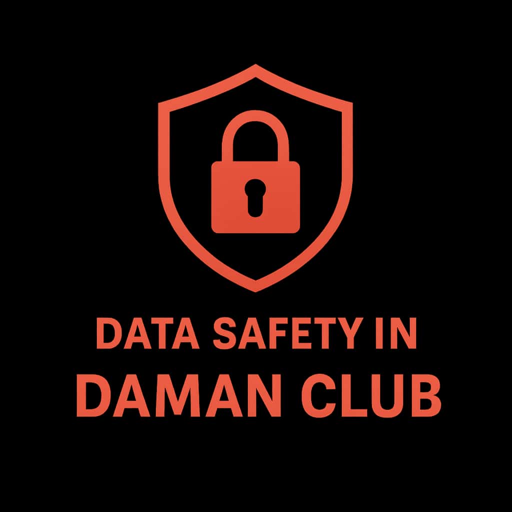 Icon representing data safety in Daman club.