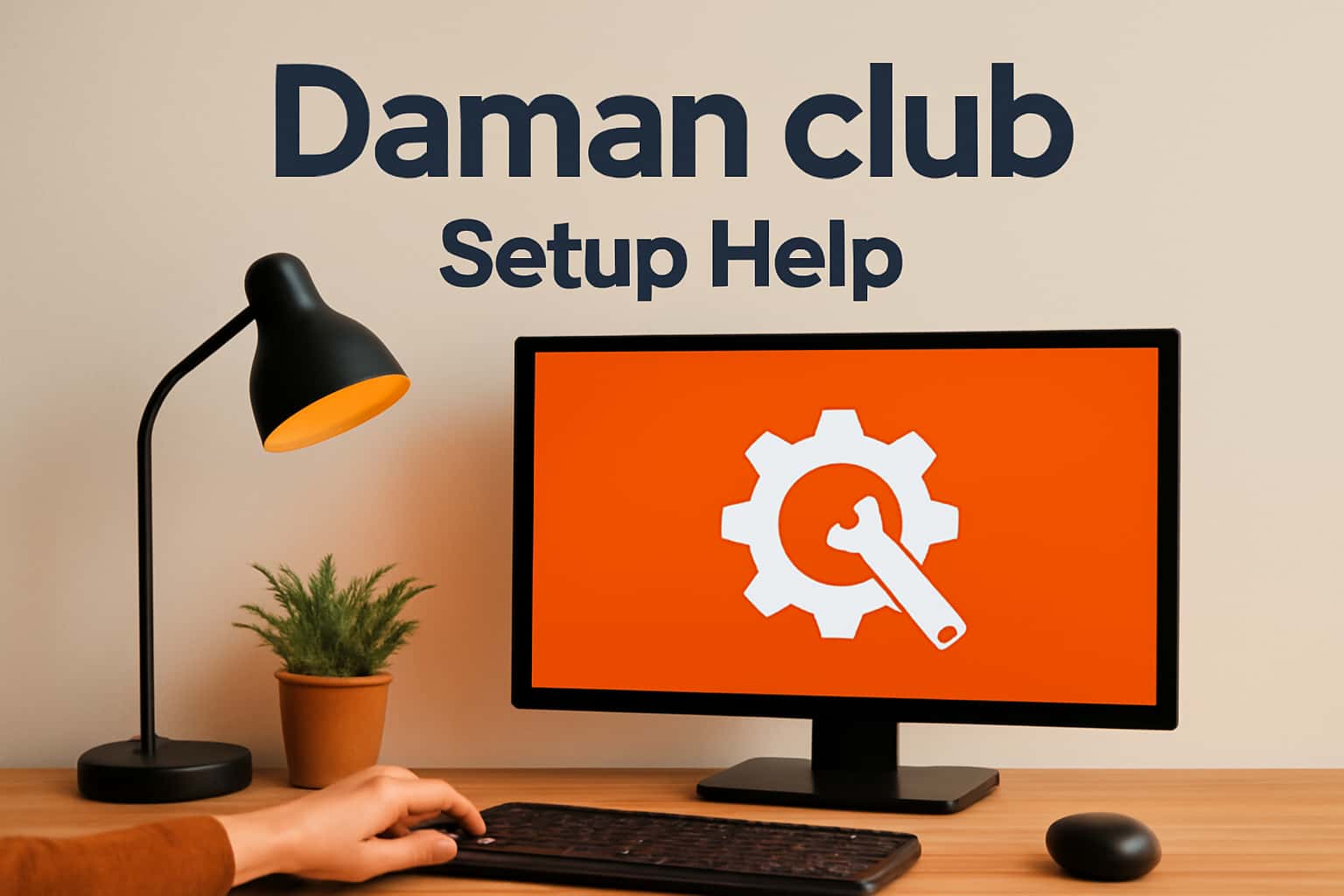 Visual representation of Daman club Setup Help with informative design elements.