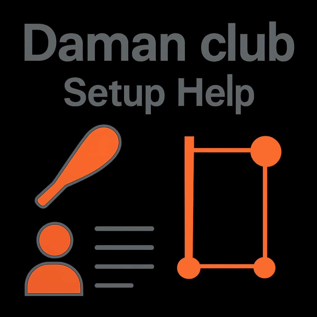Illustration depicting the setup process for Daman club app.