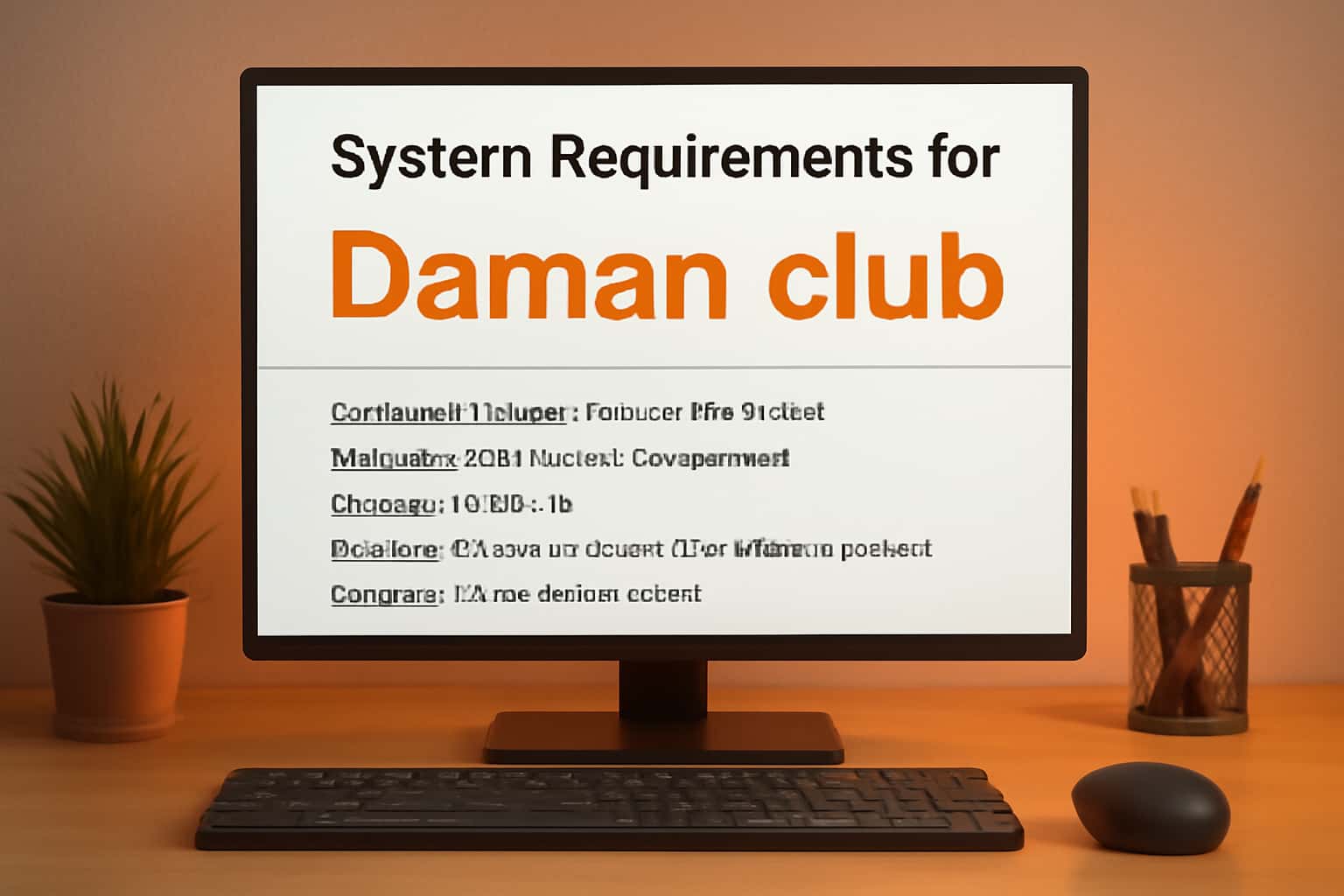 A futuristic depiction of system requirements for Daman club.