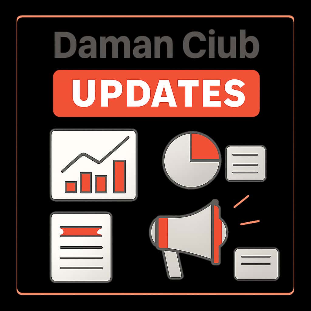 Illustration detailing Daman club updates process.