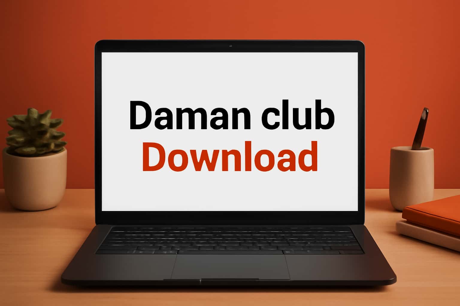 A neutral informational scene about downloading the Daman club app.
