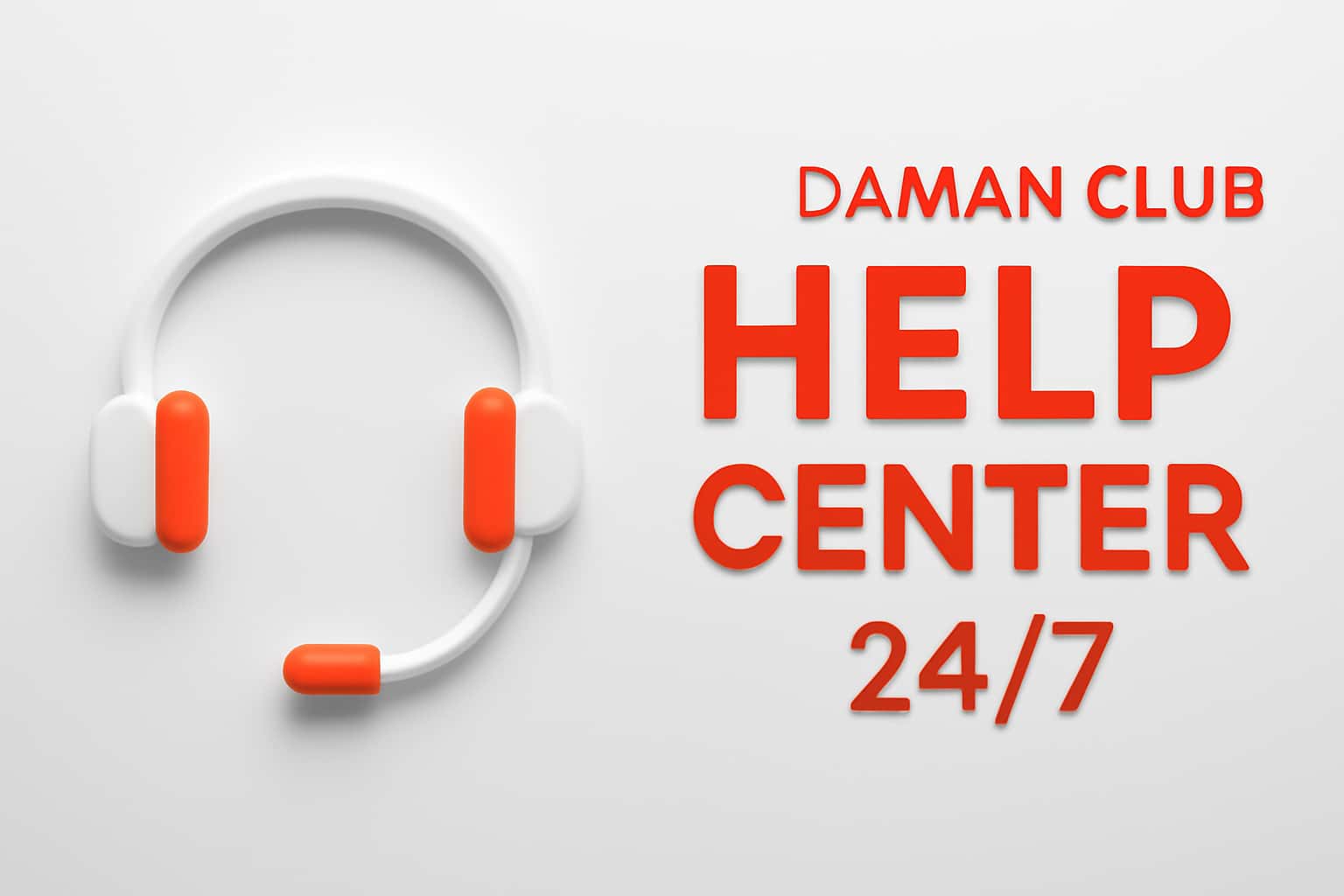 Daman club Help Center 24/7 Interface