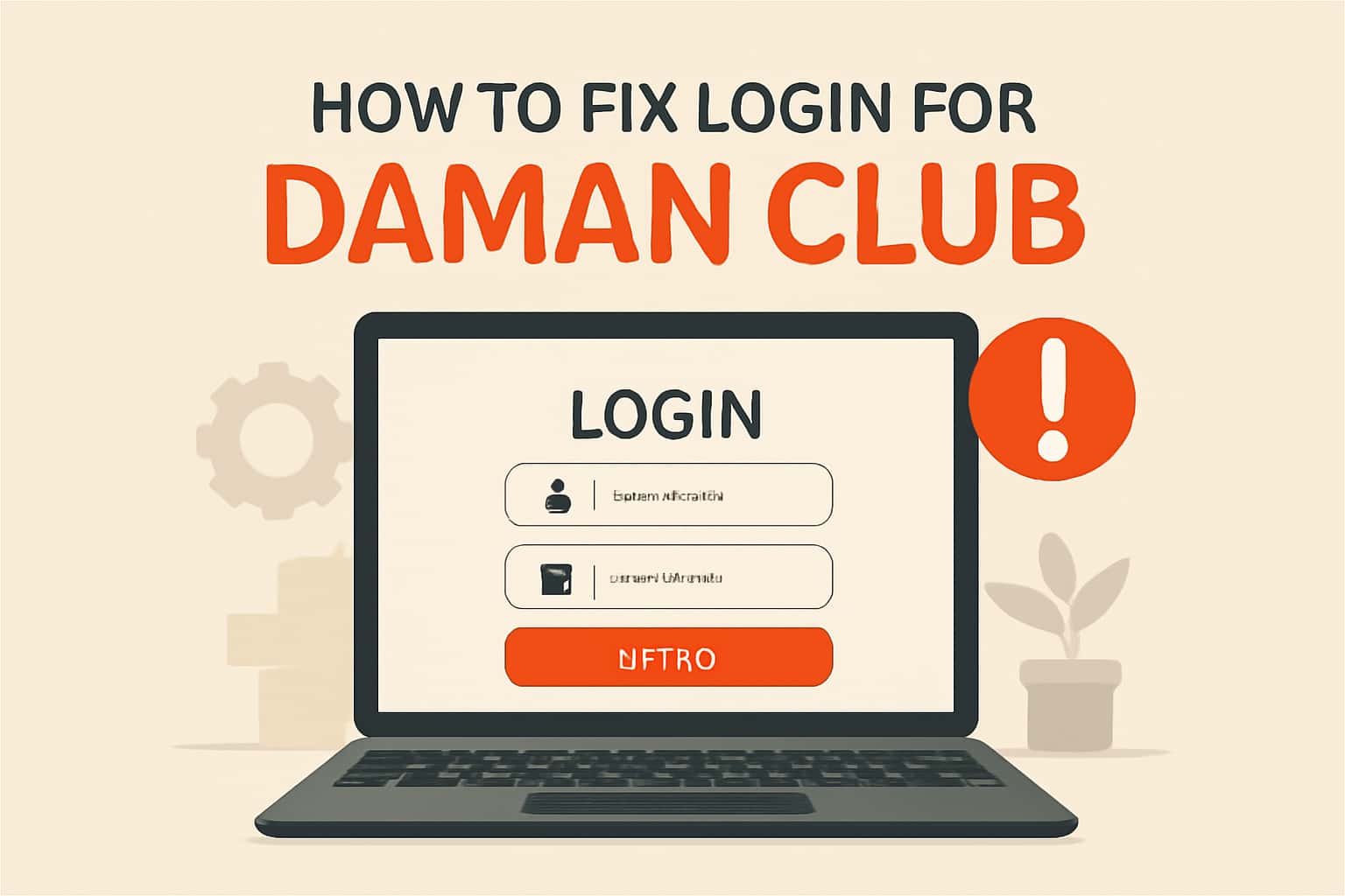 Informational graphic showing troubleshooting steps for Daman club login issues.
