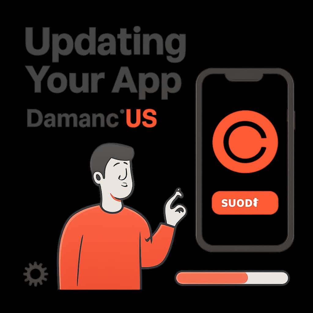 Diagram explaining the update process for the Daman club App